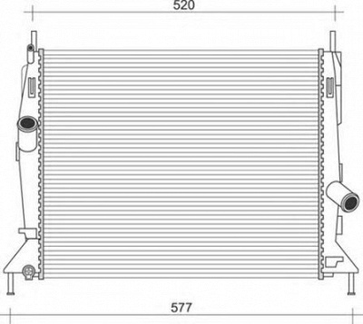 MAGNETI MARELLI 350213921000 -  Радиатор, охлаждение двигателя